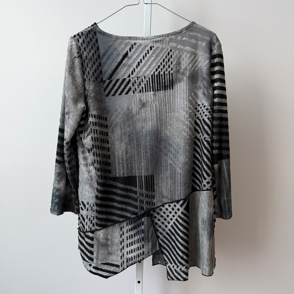Ali Miles sz‎ S Geometric Print Long Sleeve Tunic Top Lagenlook Boho - Picture 6 of 6